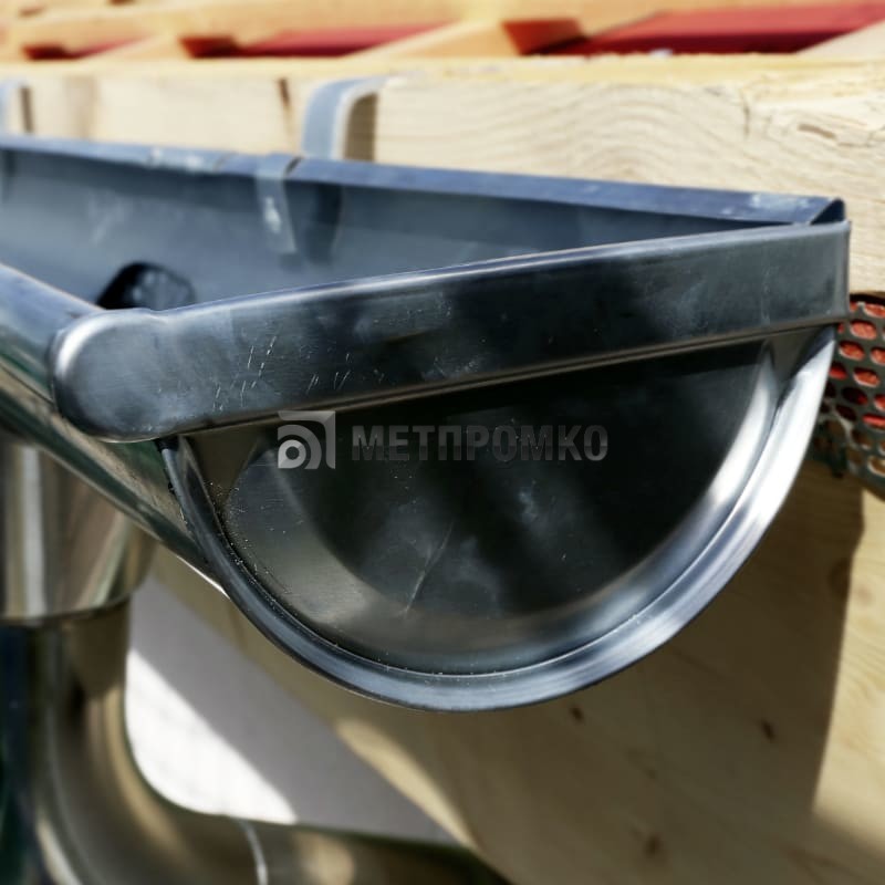Заглушка желоба 125 мм RAL 8029 правая
